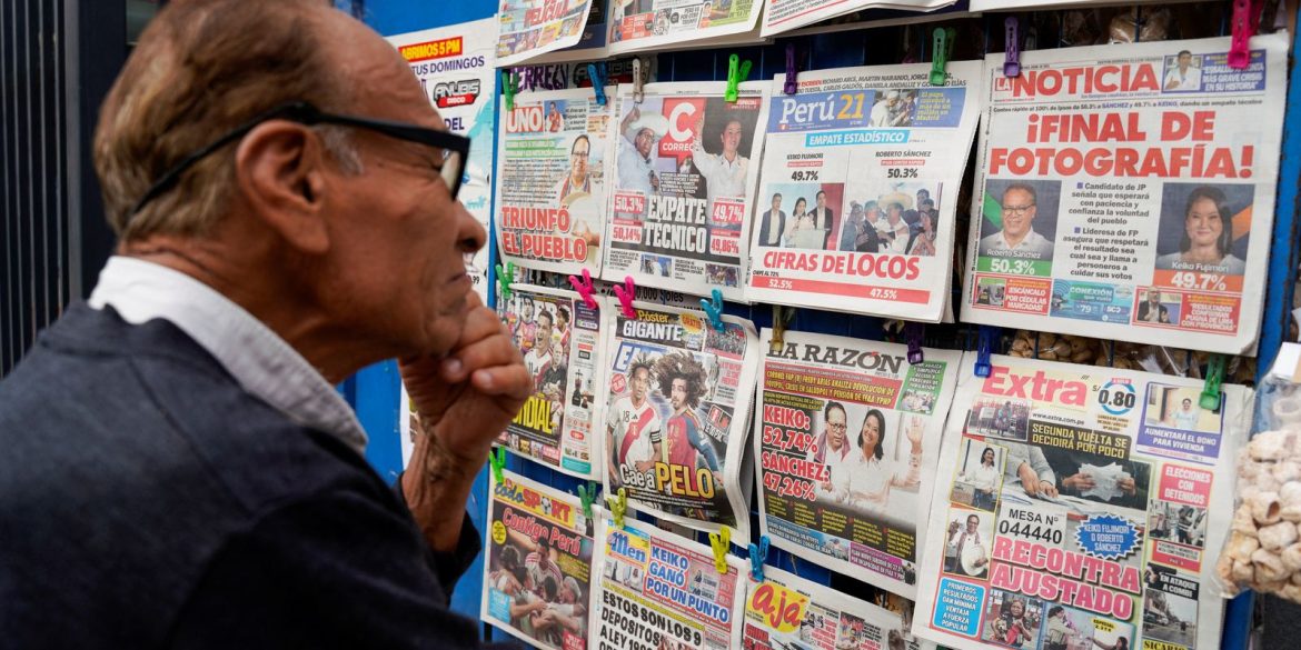 eleicao-no-peru:-sanchez-a-frente-de-fujimori-por-apenas-19-mil-votos
